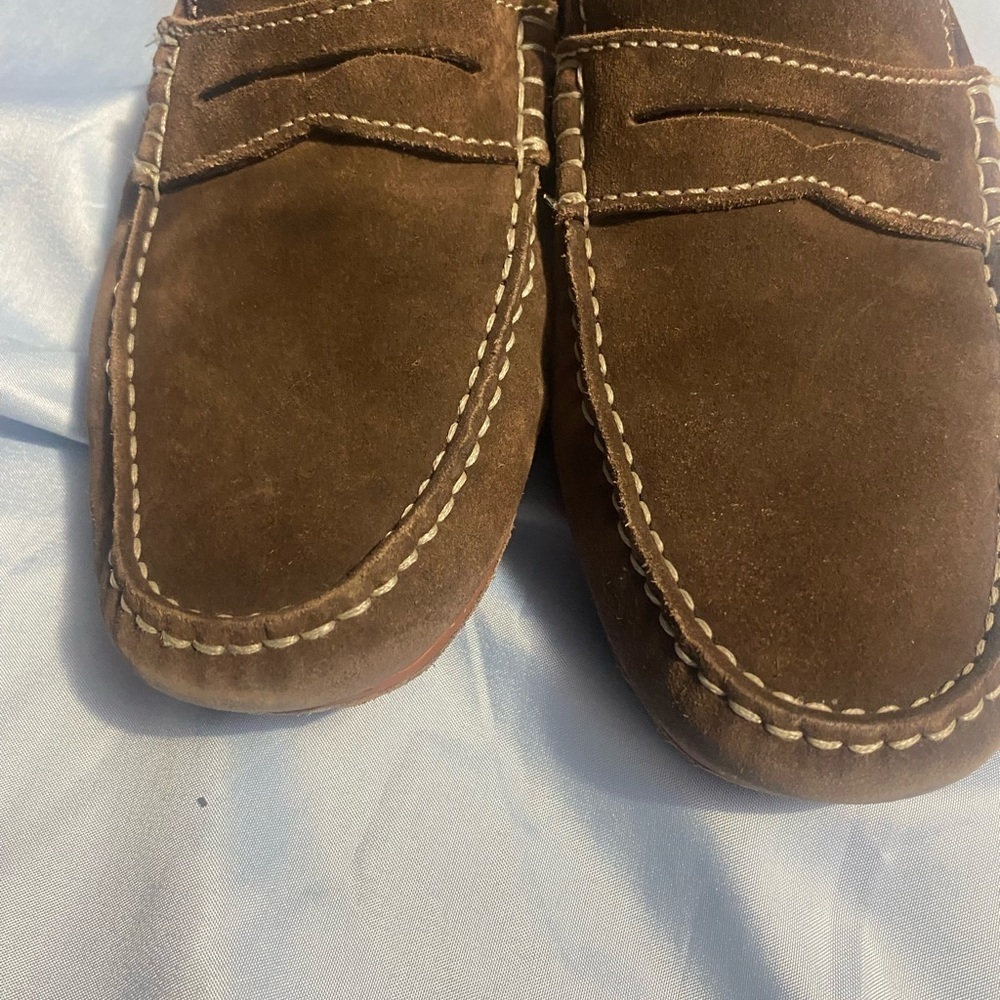 Ecco Brown Slip-On Loafers with Penny Strap - Picture 11 of 15